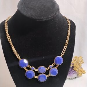 Elegant Blue and Gold Necklace